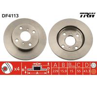 Disco freno Assale anteriore per TOYOTA STARLET