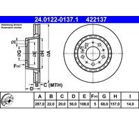 Disco freno Assale anteriore per VOLVO 740 760 940