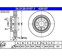 Disco freno Assale anteriore per VOLVO C70 S70 V70