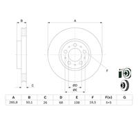 Disco freno Assale anteriore per VOLVO S60 S80 V70 XC70