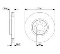 Disco freno Assale anteriore per VOLVO S60 V70 XC90