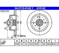 Disco freno Assale anteriore per VW 1500,1600 KAEFER KARMANN GHIA