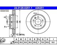 Disco freno Assale anteriore per VW AMAROK