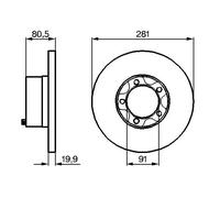 Disco freno Assale anteriore per VW LT 28-35 LT 40-55