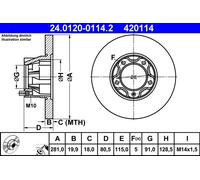 Disco freno Assale anteriore per VW LT 28-35 LT 40-55