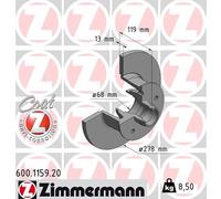 Disco freno Assale anteriore per VW TRANSPORTER