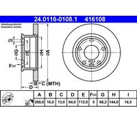 Disco freno Assale anteriore per VW TRANSPORTER