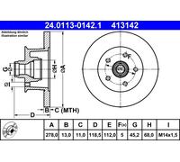 Disco freno Assale anteriore per VW TRANSPORTER