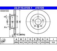 Disco freno Assale anteriore per VW TRANSPORTER