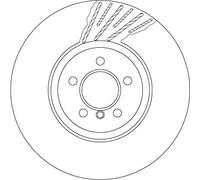 Disco freno Assale anteriore Sx per BMW 5 6 7