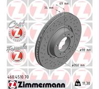 Disco freno Assale anteriore Sx per PORSCHE 718 BOXSTER 718 CAYMAN 911