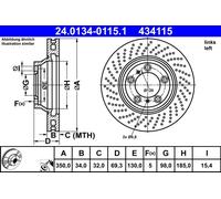 Disco freno Assale anteriore Sx per PORSCHE 911
