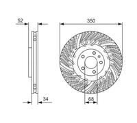 Disco freno Assale anteriore Sx per PORSCHE MACAN