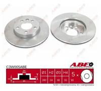 ABE Elektrotechnik Disco freno C3W005ABE anteriore ventilato 1 pezzo