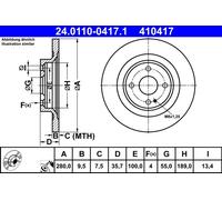 Disco freno Assale posteriore per ABARTH FIAT 124