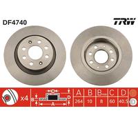 Disco freno Assale posteriore per ABARTH FIAT OPEL VAUXHALL ADAM CORSA CORSAVAN