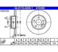 Disco freno Assale posteriore per ALFA ROMEO FIAT LANCIA 147 156 164 CROMA DELTA