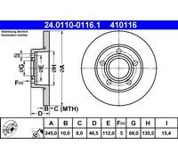 Disco freno Assale posteriore per AUDI 100 200 A8