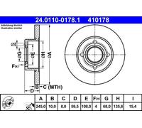 Disco freno Assale posteriore per AUDI 100 80 90 CABRIOLET COUPE