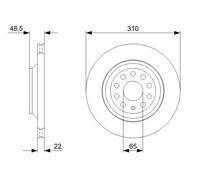 Disco freno Assale posteriore per AUDI CUPRA SEAT SKODA VW A3 ARTEON ATECA CC EO