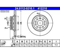 Disco freno Assale posteriore per AUDI FORD SEAT SKODA VW A3 ALHAMBRA ARTEON CAD