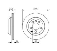 Disco freno Assale posteriore per AUDI PORSCHE VW CAYENNE Q7 TOUAREG