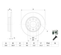 Disco freno Assale posteriore per AUDI SEAT A4 EXEO