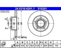 Disco freno Assale posteriore per AUDI SKODA VW 100 A6 PASSAT SUPERB