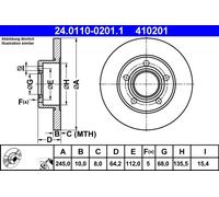 Disco freno Assale posteriore per AUDI SKODA VW 100 A6 PASSAT SUPERB