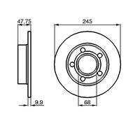 Disco freno Assale posteriore per AUDI VW A4 PASSAT