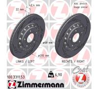 Disco freno Assale posteriore per AUDI VW A8 PHAETON