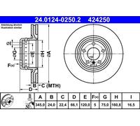 Disco freno Assale posteriore per BMW 1 2 3 4