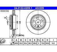 Disco freno Assale posteriore per BMW 3