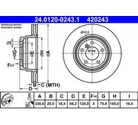 Disco freno Assale posteriore per BMW 3 4