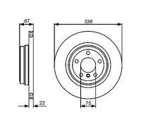 Disco freno Assale posteriore per BMW 3 X1