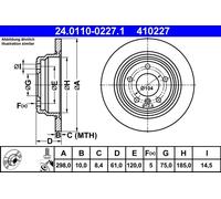 Disco freno Assale posteriore per BMW 5