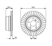 Disco freno Assale posteriore per BMW 5