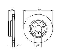 Disco freno Assale posteriore per BMW 7