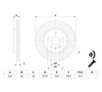 Disco freno Assale posteriore per CADILLAC CHEVROLET OPEL SAAB 9-5 INSIGNIA MALI