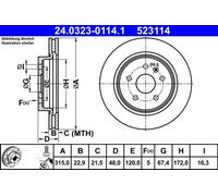 Disco freno Assale posteriore per CHEVROLET OPEL SAAB VAUXHALL 9-5 INSIGNIA MALI