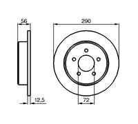 Disco freno Assale posteriore per CHRYSLER DODGE JEEP CARAVAN CHEROKEE GRAND VOY