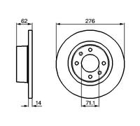 Disco freno Assale posteriore per CITROËN C5