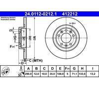 Disco freno Assale posteriore per CITROËN DS OPEL PEUGEOT TOYOTA VAUXHALL 3008 3