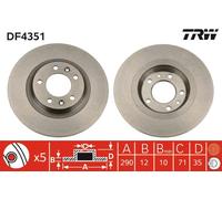 Disco freno Assale posteriore per CITROËN PEUGEOT 407 508 508 SW 607 C5 RCZ