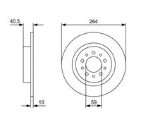 Disco freno Assale posteriore per FIAT 500L TIPO