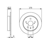 Disco freno Assale posteriore per FIAT SUZUKI SEDICI SX4