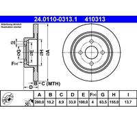 Disco freno Assale posteriore per FORD FOCUS