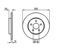 Disco freno Assale posteriore per FORD JAGUAR MONDEO X-TYPE