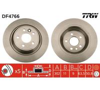 Disco freno Assale posteriore per FORD LAND ROVER FOCUS GALAXY KUGA MONDEO RANGE