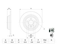 Disco freno Assale posteriore per FORD LAND ROVER FOCUS GALAXY KUGA MONDEO RANGE